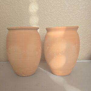 Set of Two Terracotta Vases